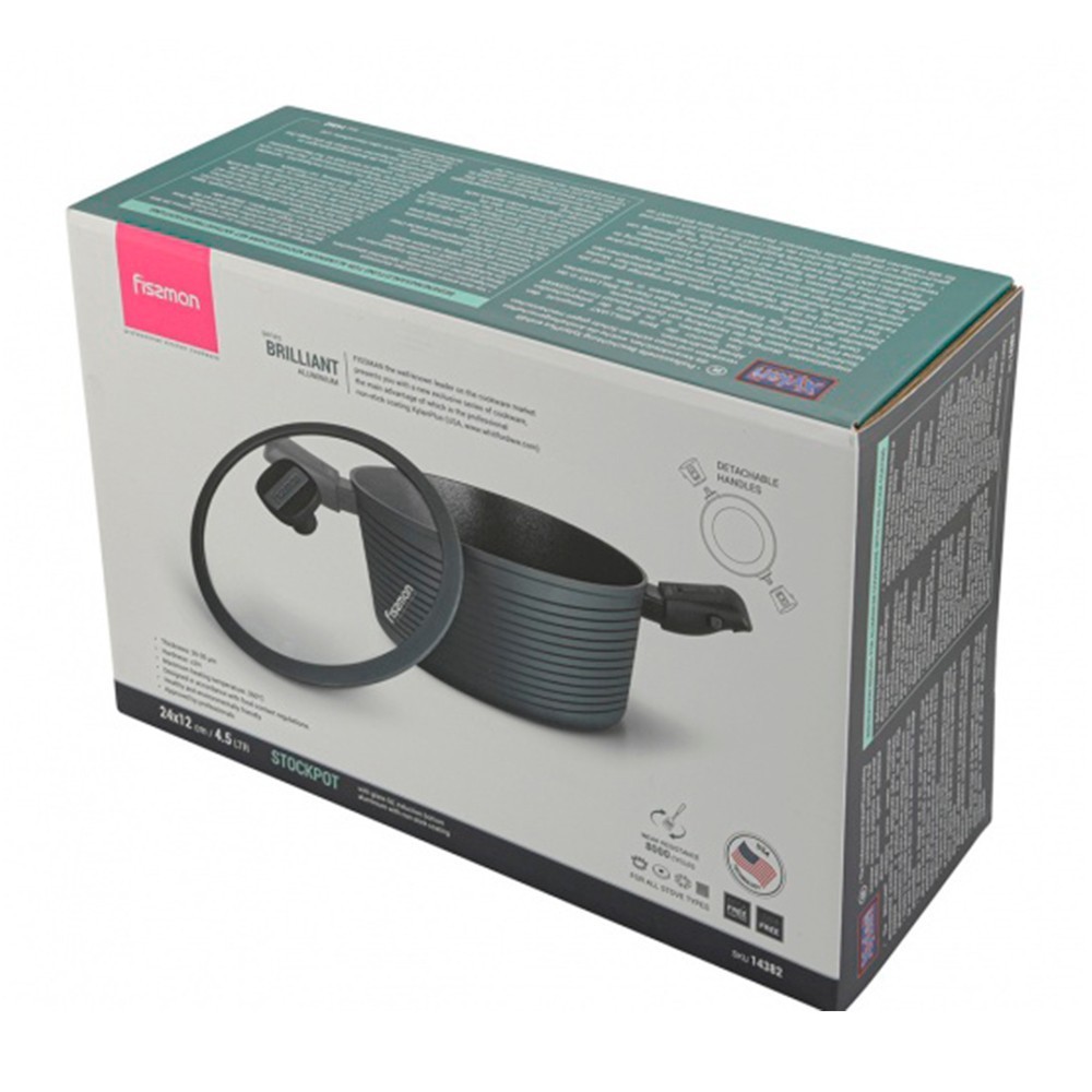 Каструля Fissman Brilliant 4,5 л 14382