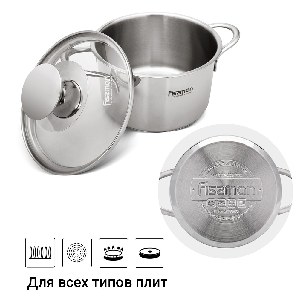 Каструля Fissman Bambino 1,1 л SS-5274.14