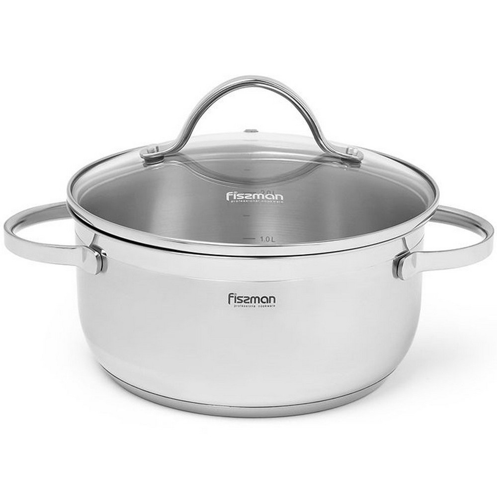 Каструля з кришкою Fissman Luminosa 3 л SS - 5333.20
