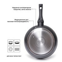 Фото Сковорода Fissman FIORE 20 см алюміній з індукційним дном AL - 4621.20