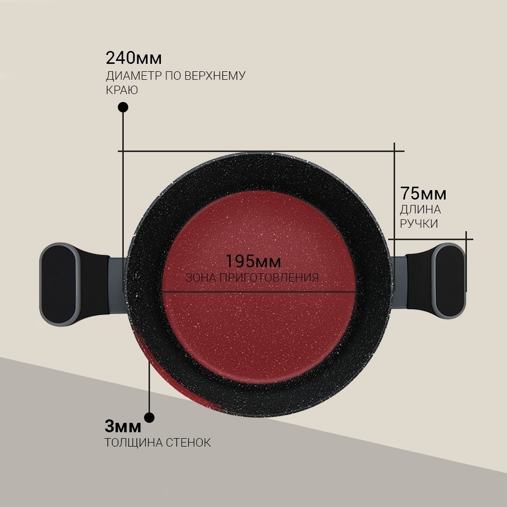 Каструля з кришкою Fissman Laura 4,65 л 14477