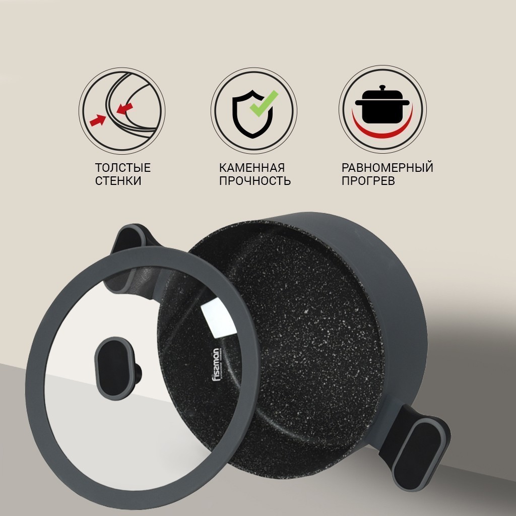 Каструля з кришкою Fissman Laura 4,65 л 14477