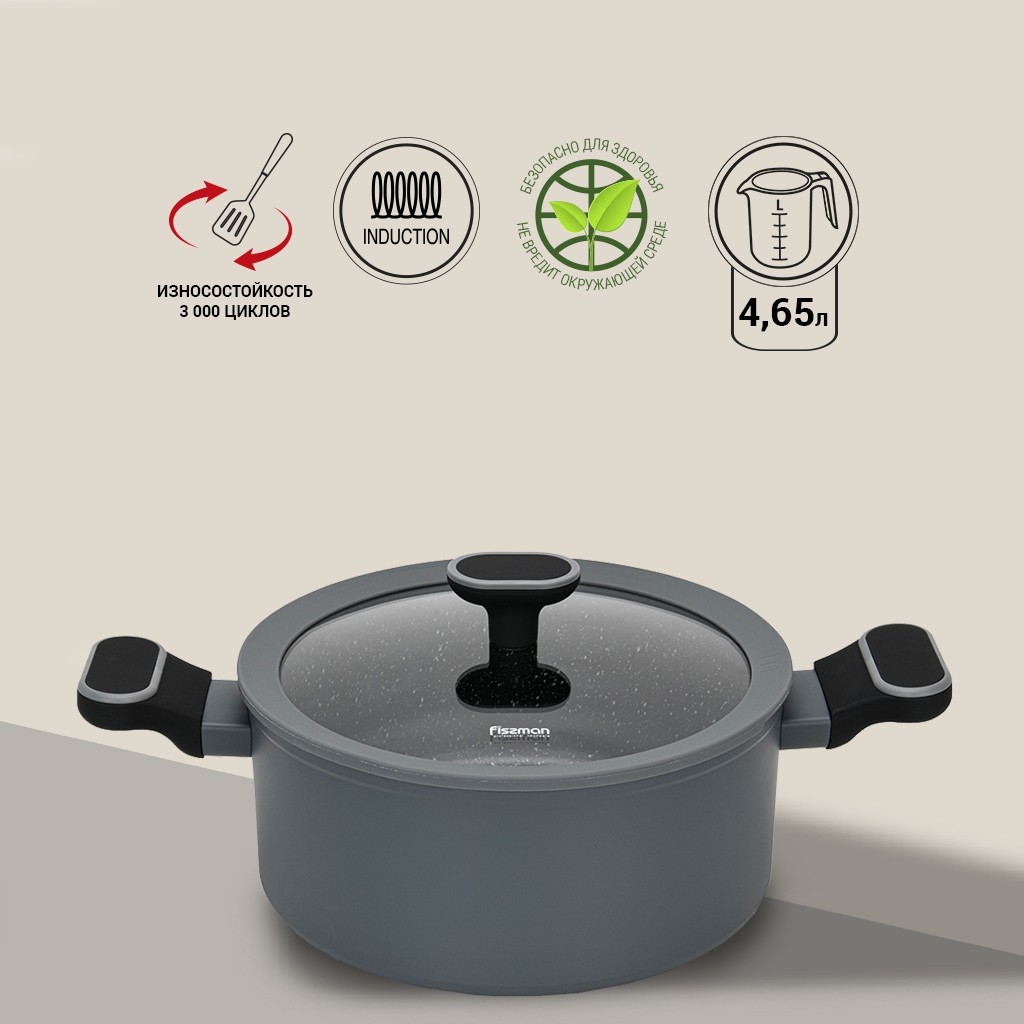 Каструля з кришкою Fissman Laura 4,65 л 14477