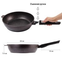 Фото Сковорода без кришки Fissman Rebusto 28 см 4229