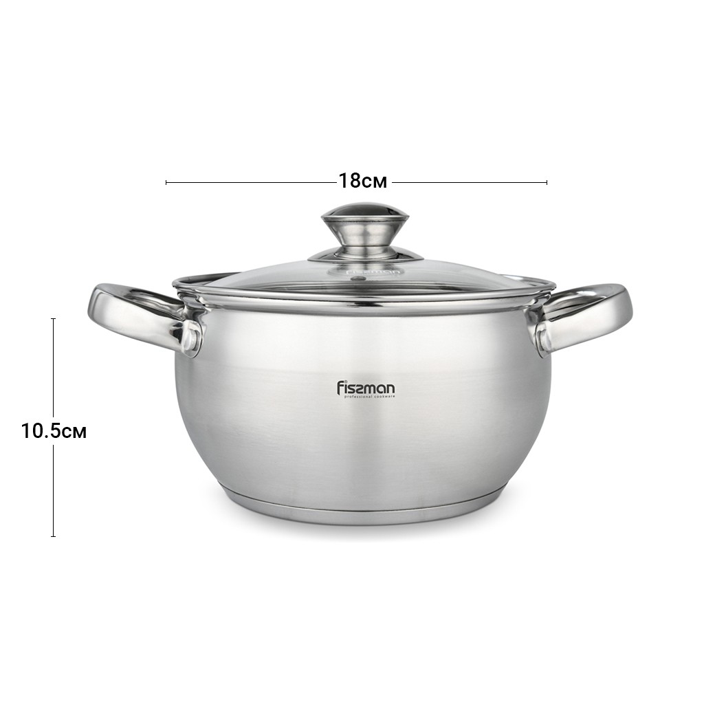 Каструля Fissman Prime 18x10,5 см 2,7 л 5512
