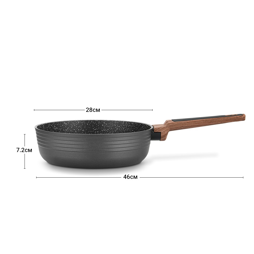 Сковорода без кришки Fissman Diamond 28 см 14306