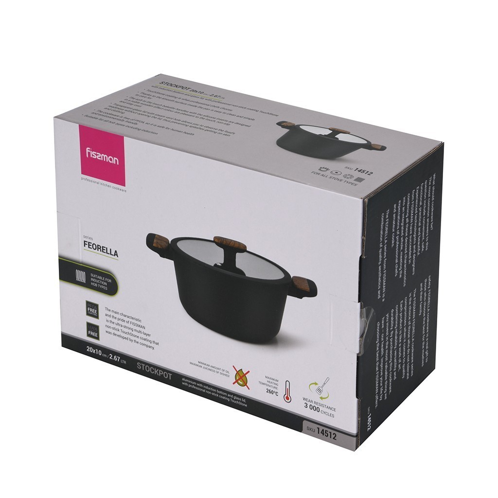 Каструля з кришкою Fissman Feorella 2,6 л 14512
