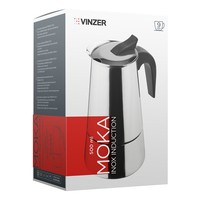 Фото Гейзерна кавоварка Vinzer Moka Inox Induction 500 мл 50393