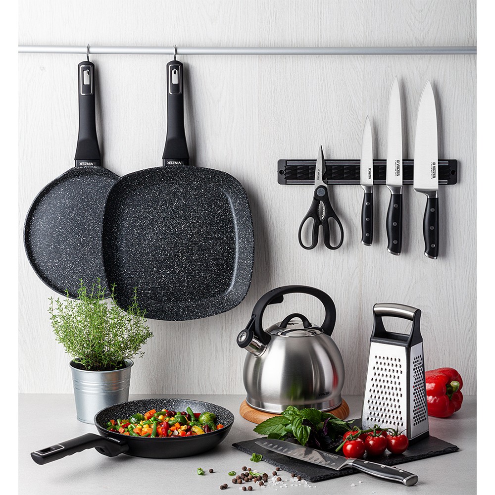 Сковорода без кришки Vinzer Marmo Induction Line 24 см 50413