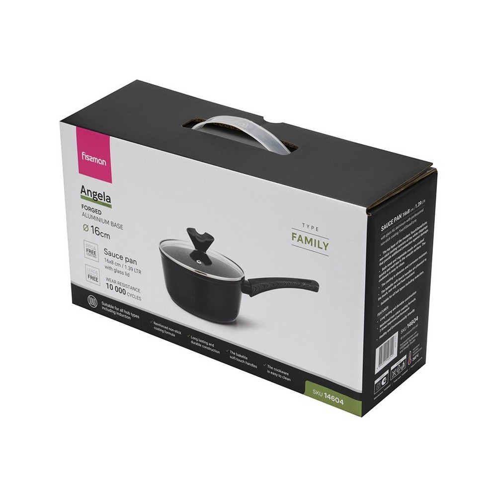 Ківш із кришкою Fissman Angela 1,39 л 14604