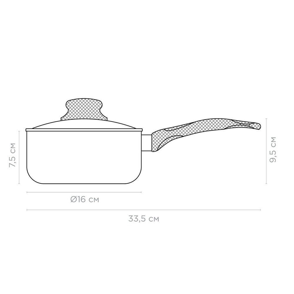 Стійник з кришкою Vinzer Stone Induction Line 16 см 50443