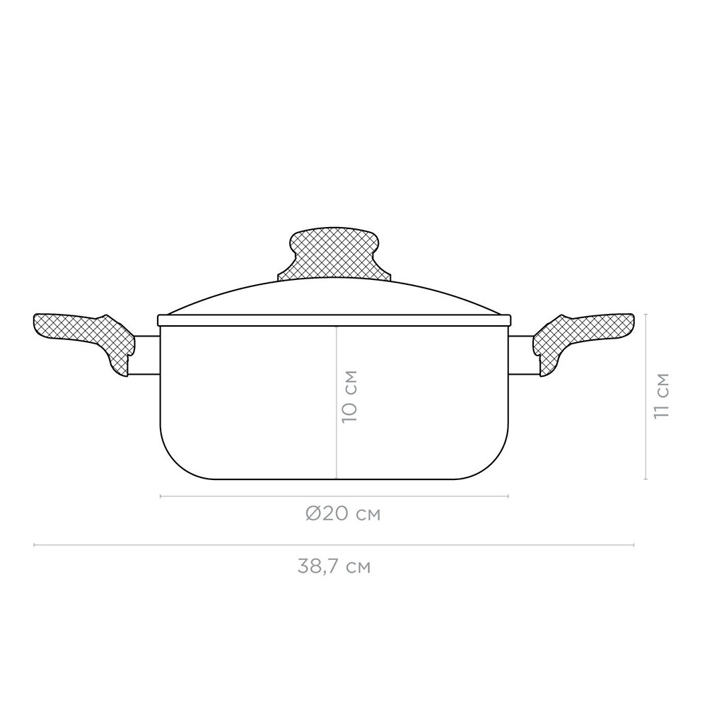 Каструля з кришкою Vinzer Stone Induction Line 2,5 л 50445