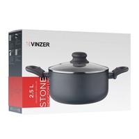 Каструля з кришкою Vinzer Stone Induction Line 2,5 л 50445