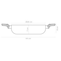 Фото Сковорода-сотейник без кришки Vinzer Stone Induction Line 26 см 50446