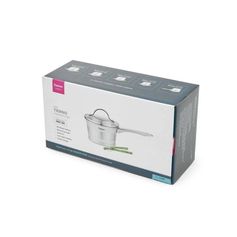 Ківш із кришкою Fissman Tierno 1,5 л 5488