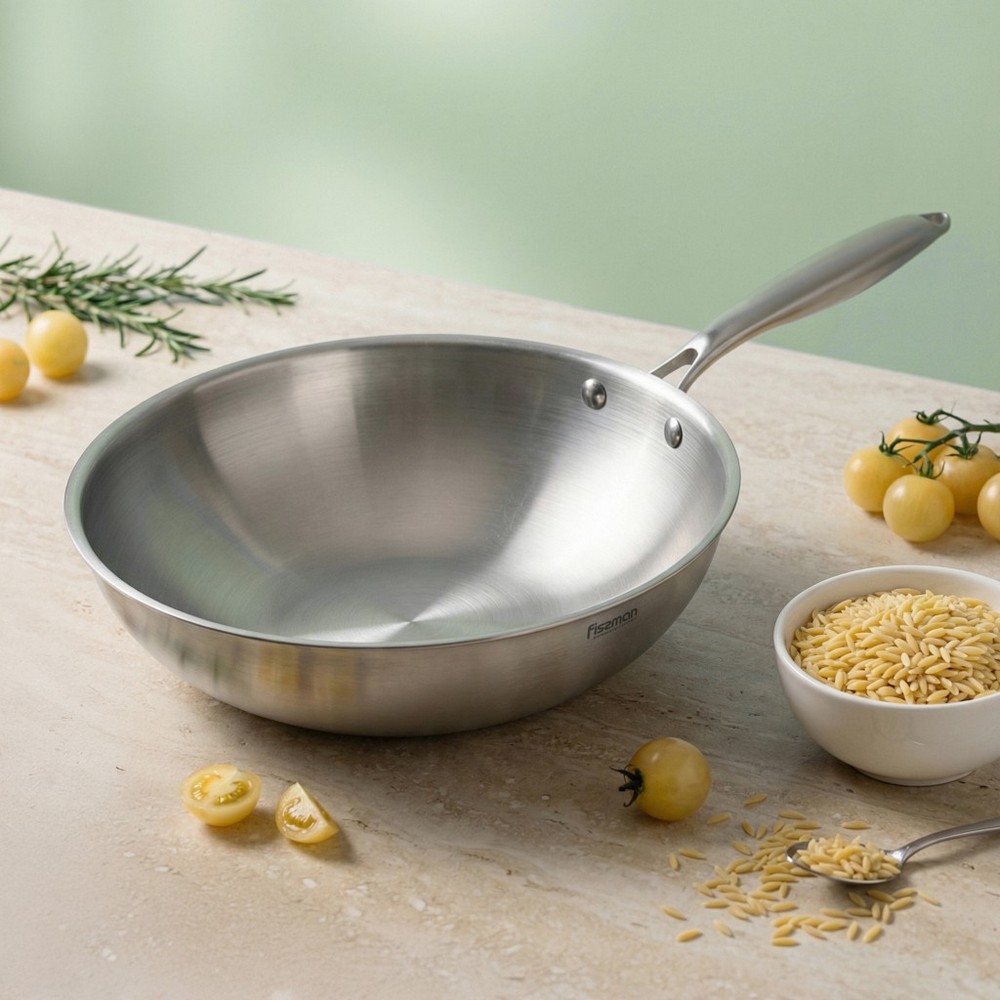 Сковорода-вок без кришки Fissman 28 см 15108