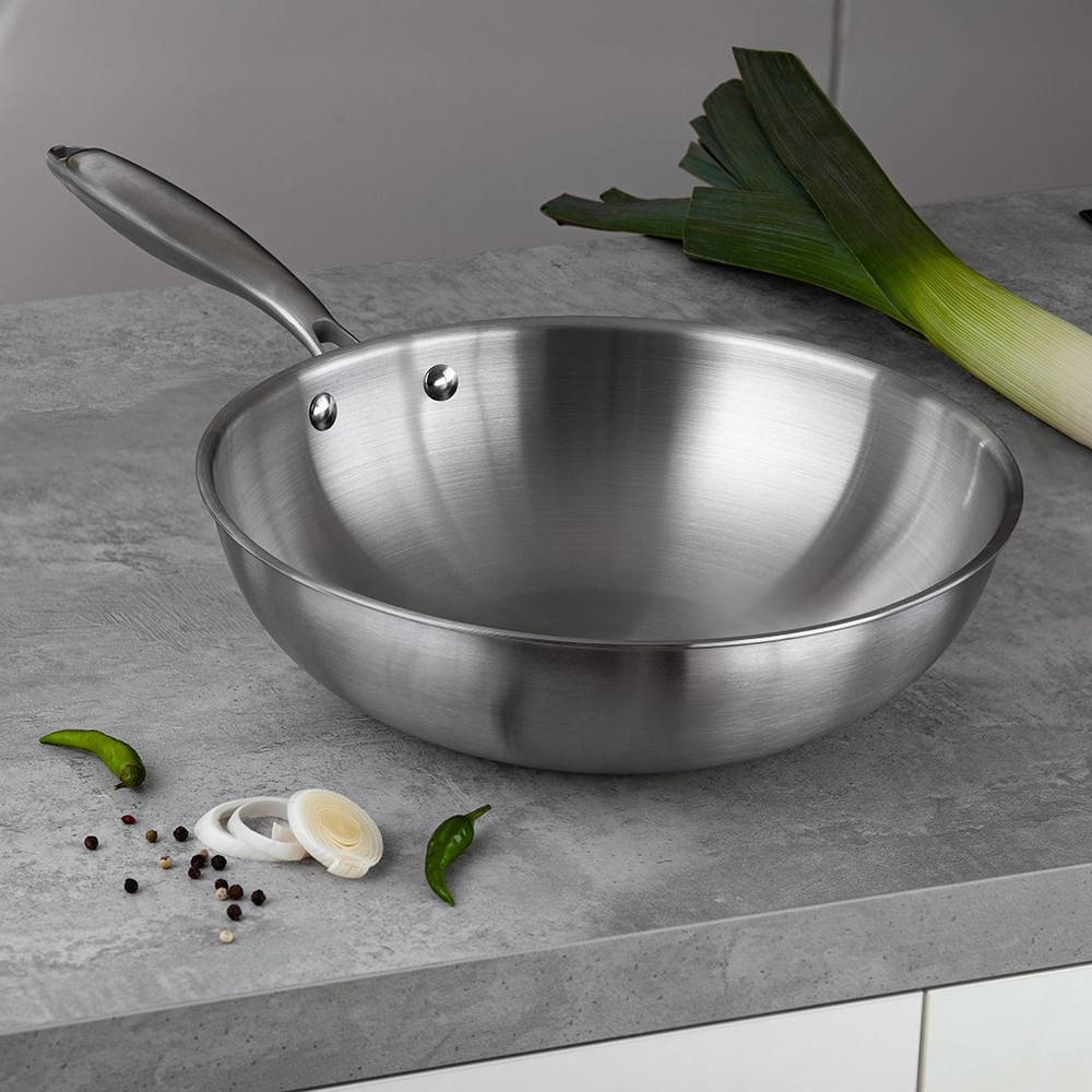 Сковорода-вок без кришки Fissman 28 см 15108