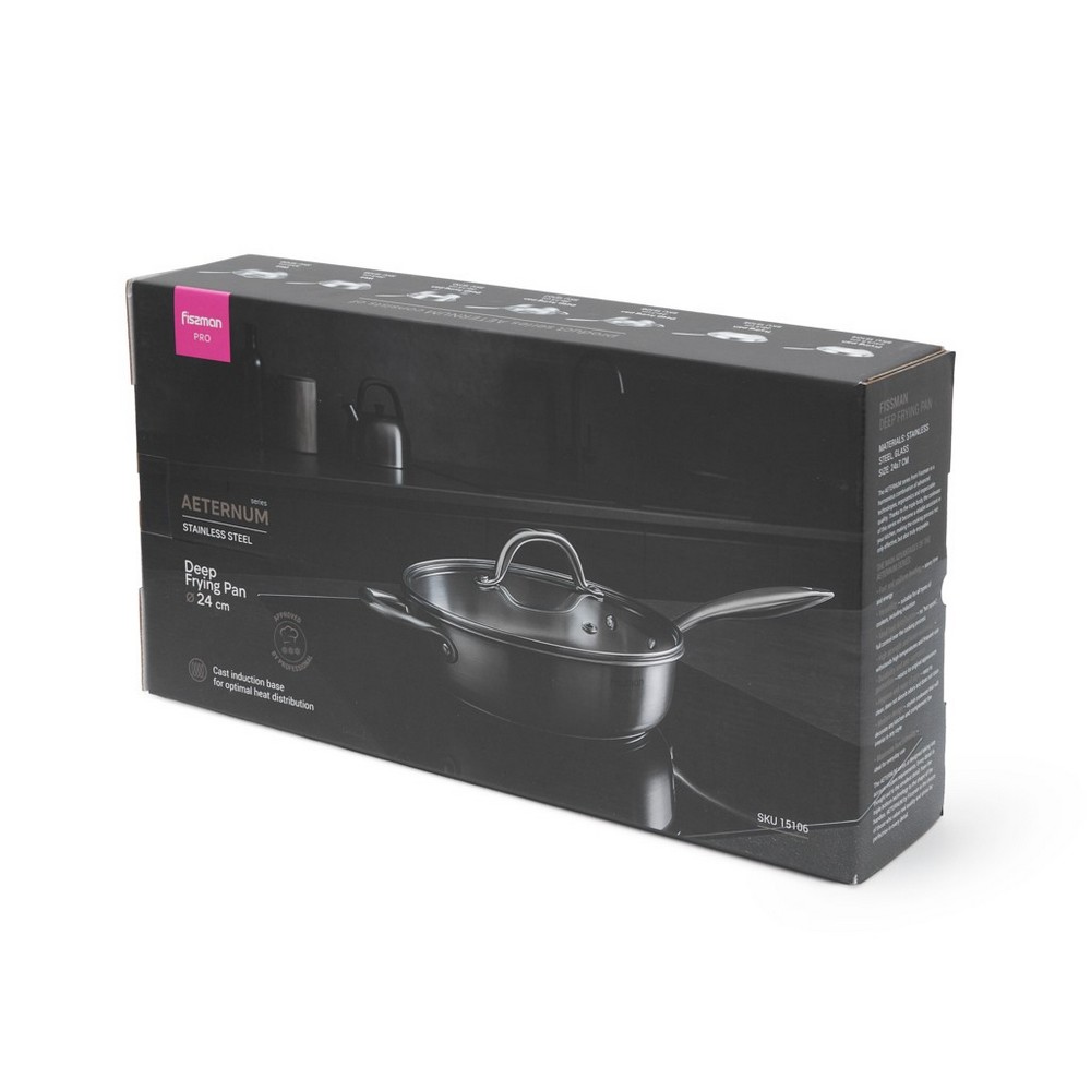 Сковорода з кришкою Fissman Аeternum 24 см 15106