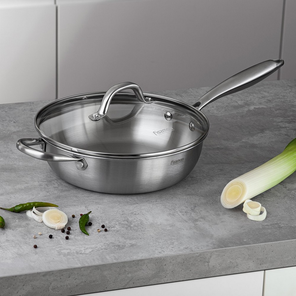 Сковорода з кришкою Fissman Аeternum 28 см 15107